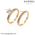 14445 xuping engagement gold Elegant Neutral Environmental Copper ring set